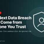 Insider threat data breach - shield with alert icon